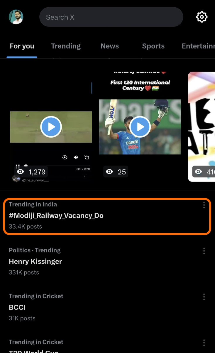 Congratulations guy's we are trending 👍👍
#Modiji_Railway_Vacancy_Do