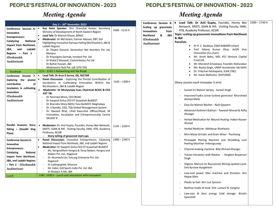 @amritasukrity @PATHtweets @drsatyabrata @FNDR_IN @DrVibhaDhawan @teriin @Rema_S01 @REVYEnvironment Day 3 Agenda 👇
People's Festival of Innovations #PFI2023 @IIC_Delhi 
100-1730 Deshmukh Auditorium
@anilgb @RenuSwarup @Taslimarif