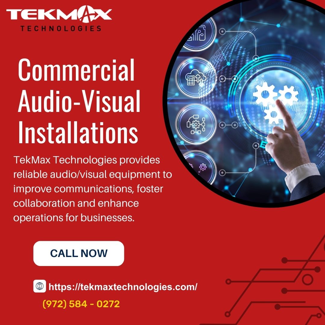 TMHomeTheater's tweet image. Revolutionize your business environment with Tekmax Technology's state-of-the-art Commercial Audio-Visual Installations.  Unleash the power of innovation with #TekmaxTechAV #avinstallation #smarttech #BusinessProtection
Learn more tekmaxtechnologies.com/commercial/aud…
