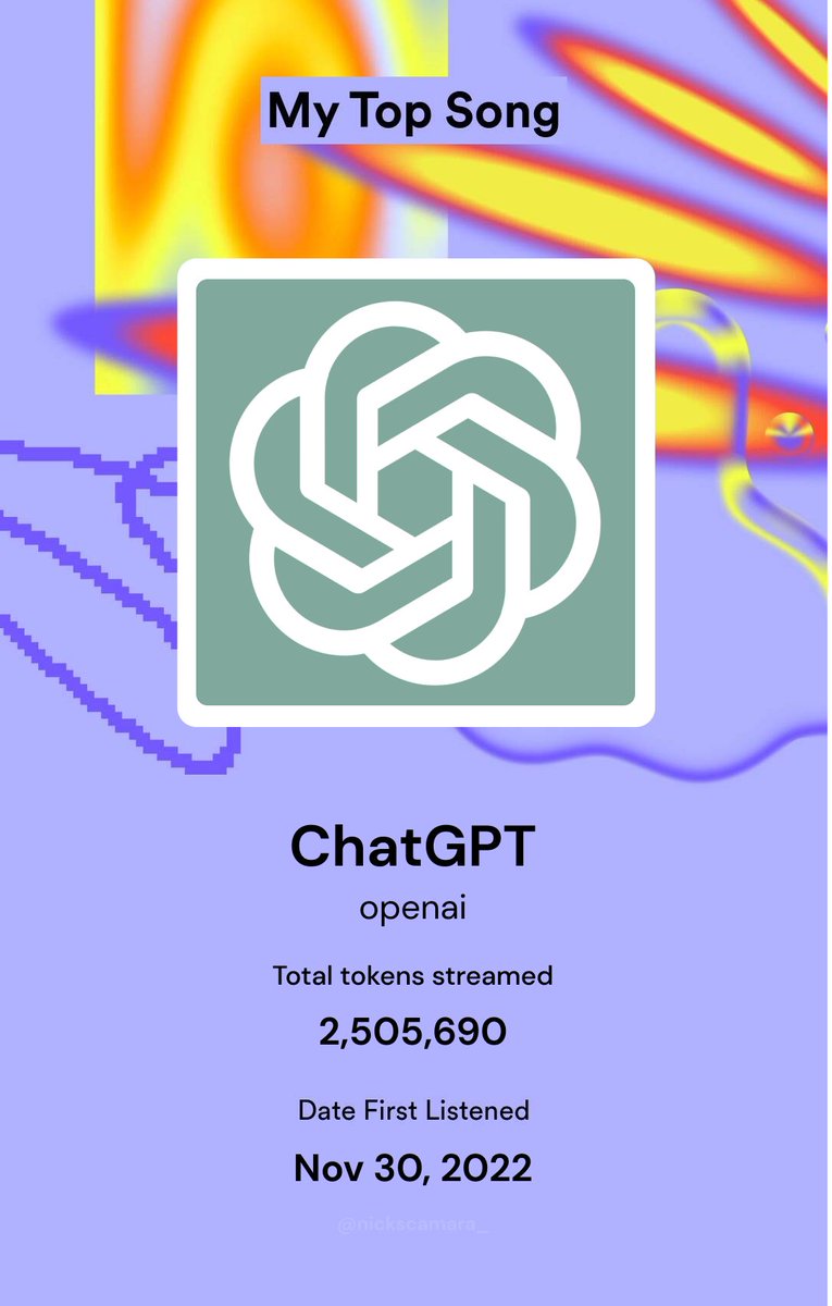 nickscamara_'s tweet image. Who knew AI would be my top track of the year