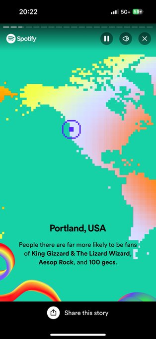 Here it is! :P No surprises for the 7th year in a row i am within the top 1% of gizzard listeners. Guess