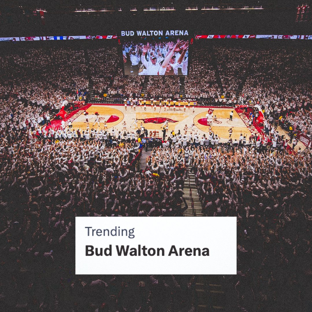 SEC's tweet photo. 20,344 🐗

The largest crowd in Bud Walton Arena history.

@RazorbackMBB x #ItJustMeansMore https://t.co/tCwyNpZES5