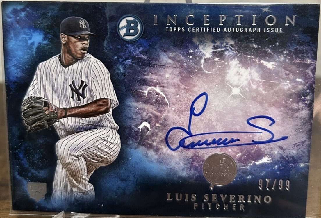 MetCastPod's tweet photo. 🚨🚨DOUBLE GIVEAWAY🚨🚨

- 2016 Bowman Inception Blue Luis Severino Auto /99

WELCOME TO QUEENS! @LuisSeverino94 #METS #LGM 

To Enter:
💙 Follow Us
🧡 Like/RT

*Bonus Entry* 
- Tag A Mets Fan! 

The Winner Chosen In 24 Hours!