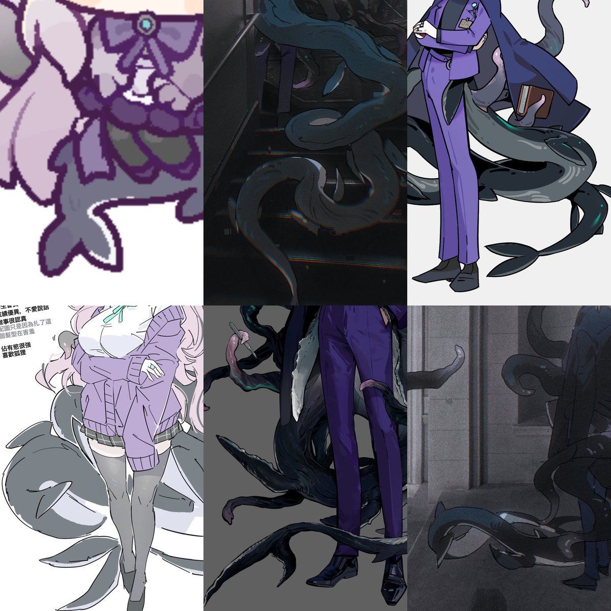 What I love: demon Elliot’s tail!!!!!!!!!
(He’s a sea serpent/whale+snake)