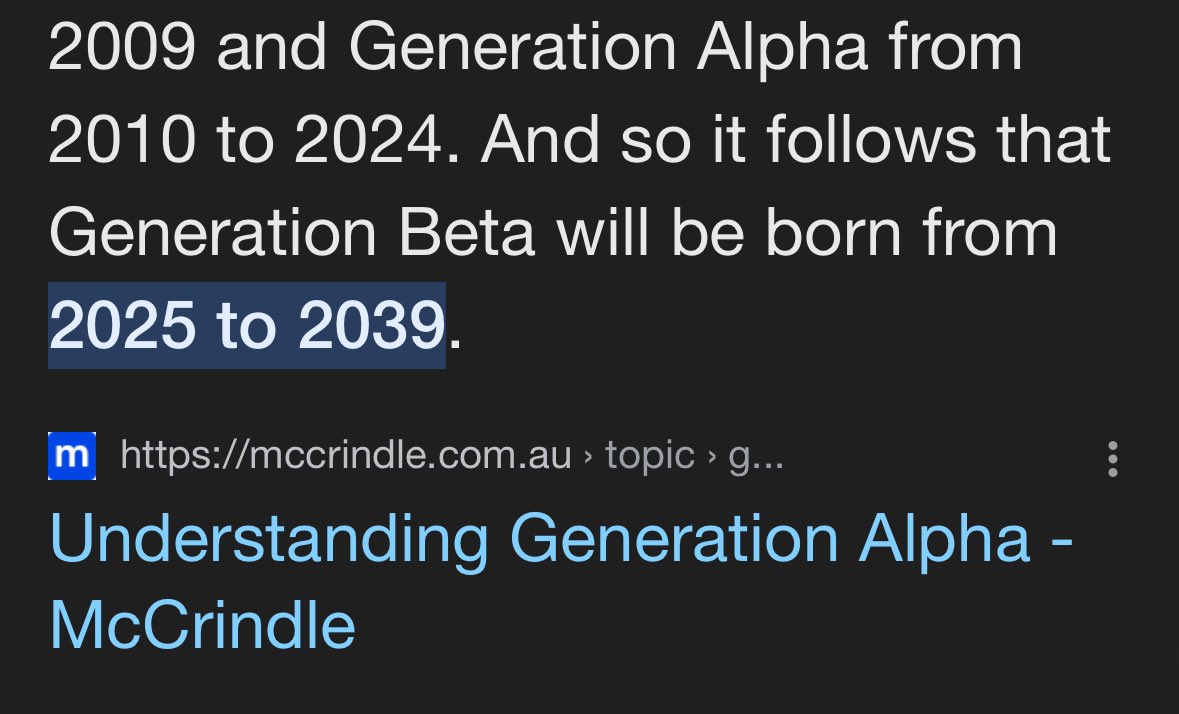 Thank goodness we made the Gen Alpha cutoff. How embarrassing would it have been for baby peach to be Gen BETA 😓