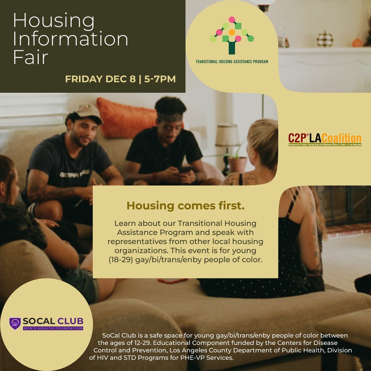 Housing comes first 💚 Attend our housing information fair next week to learn more about local housing organizations and THAP, our Transitional Housing Assistance Program 🌳

#housing #transitionalhousing #southla #gaysouthla #lahousing #socalclub #thap