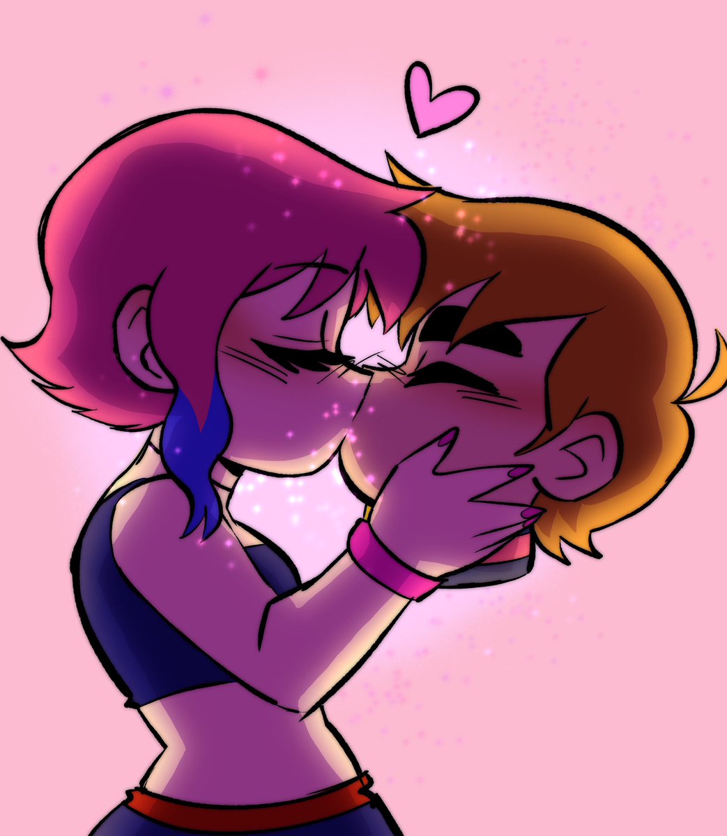 SkoshiBuns's tweet photo. Keep forgetting to post this here but I did a little Scott Pilgrim x Lollipop chainsaw crossover. The SP anime has reignited my middle school fixation 💞 #ScottPilgrimTakesOff #ScottPilgirm https://t.co/7PoiLlOkGr