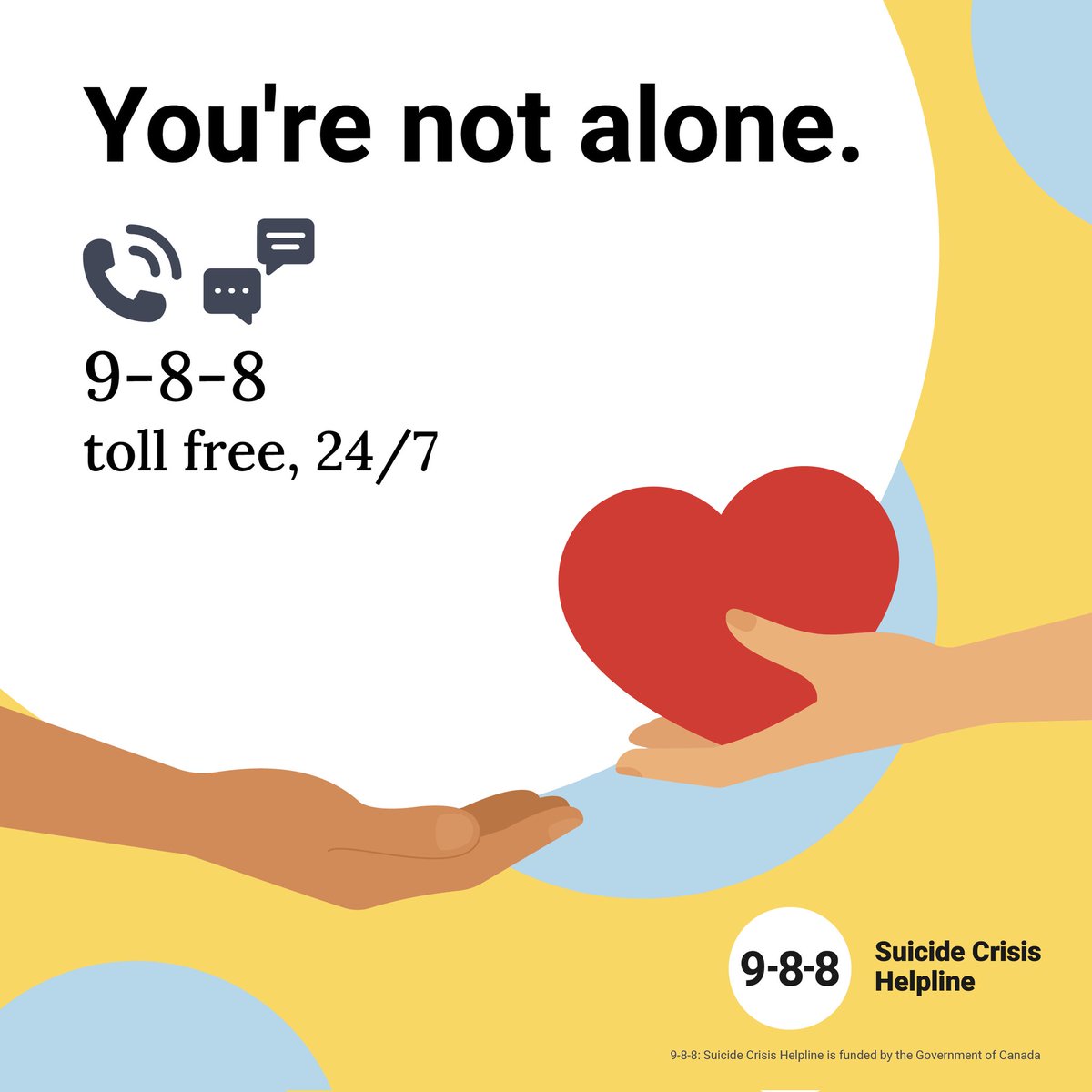 EVAsKarma's tweet photo. As of Nov. 30, 2023 at 3am, people across 🇨🇦 will be able to call and text 9-8-8 for help. 9-8-8 will be free for anyone in 🇨🇦 who is thinking about suicide, in emotional distress, or who is worried about someone they know. If you need help right now,call  1 833 456-4566 (24/7) https://t.co/js5iSne9cR