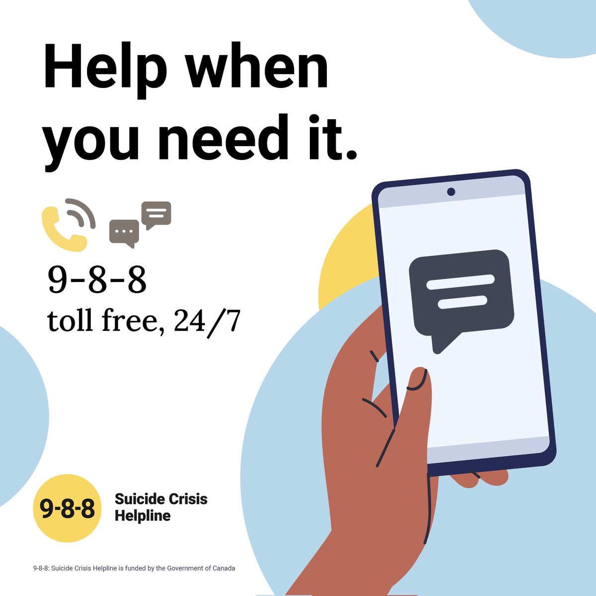 EVAsKarma's tweet photo. As of Nov. 30, 2023 at 3am, people across 🇨🇦 will be able to call and text 9-8-8 for help. 9-8-8 will be free for anyone in 🇨🇦 who is thinking about suicide, in emotional distress, or who is worried about someone they know. If you need help right now,call  1 833 456-4566 (24/7) https://t.co/js5iSne9cR