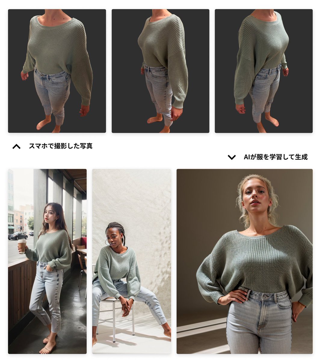 【あなたの服をAIモデルが着用】

この度ファッション・アパレル業界のクリエイティブ作成を加速する「MagicModel by woww. ai」をリリースしました🎉

スマホで撮った服の写真をAIが学習し、クオリティの高いモデル・ルック画像を最短1週間で納品します。

✅