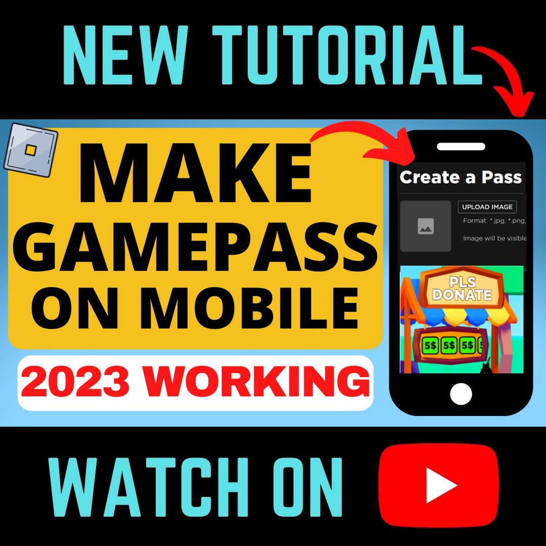 How to make ROBLOX gamepass on mobile 