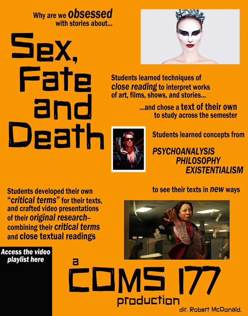 My first-year students are doing amazing research and making amazing videos to show it off, and I've made the world's worst poster to advertise their achievements at our end-of-year celebration