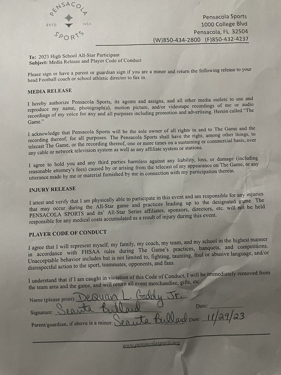 I have been selected to play in the Pensacola Sports Allstar game next friday Dec 15. #AGTG #DOWORK <a href="/CjFloyd13/">Charleston Floyd</a> <a href="/dowork_sports/">DoWork_Sports LLC</a> <a href="/PHS_TigersFB/">Pensacola Tigers</a> <a href="/Coach_CTyson/">Cantrell Tyson</a>