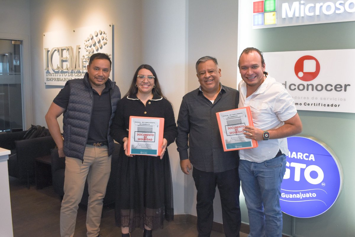 blindatamx's tweet photo. Sin duda #ICEMexico ,  es un referente nacional, hemos  concluido la actualización del programa de cumplimiento en materia de protección de datos personales, con base a  un esquema de  autorregulación con un Sistema de Gestión en Seguridad de Datos Personales" .  Felicidades !!!! https://t.co/Bxqawmqzz7
