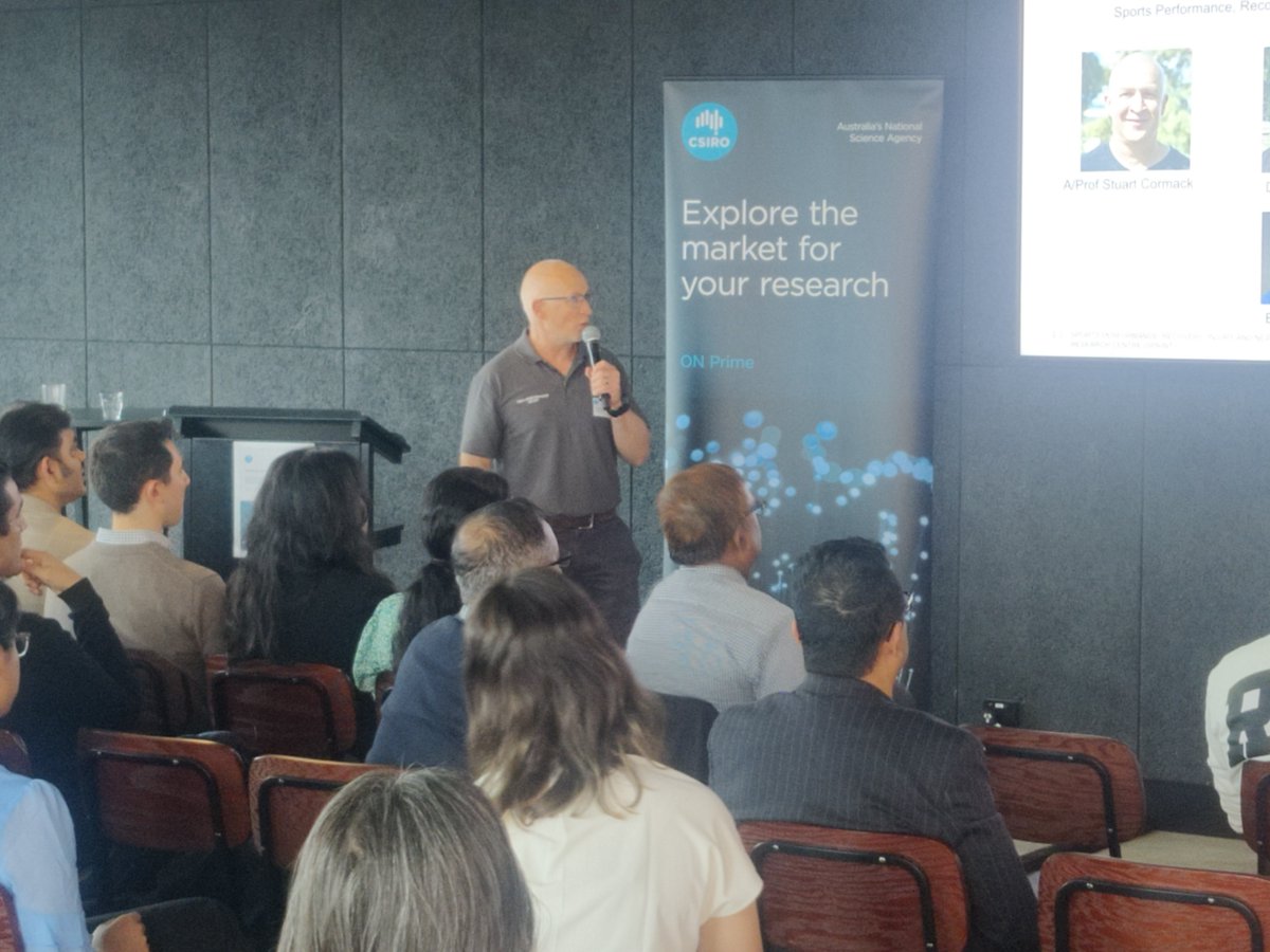 SPRINT Research Centre (@sprint_acu) on Twitter photo A/Prof Stuart Cormack presenting at the <a href="/CSIRO/">CSIRO</a>  <a href="/ONaccelerator/">CSIRO’s ON Program</a> Showcase, highlighting some of SPRINT’s recent research using wearable sensors that may have commercial potential.
Our team has certainly learnt a lot from the ON Prime program & can't wait to put it into practice! A/Prof Stuart Cormack presenting at the <a href="/CSIRO/">CSIRO</a>  <a href="/ONaccelerator/">CSIRO’s ON Program</a> Showcase, highlighting some of SPRINT’s recent research using wearable sensors that may have commercial potential.
Our team has certainly learnt a lot from the ON Prime program & can't wait to put it into practice!