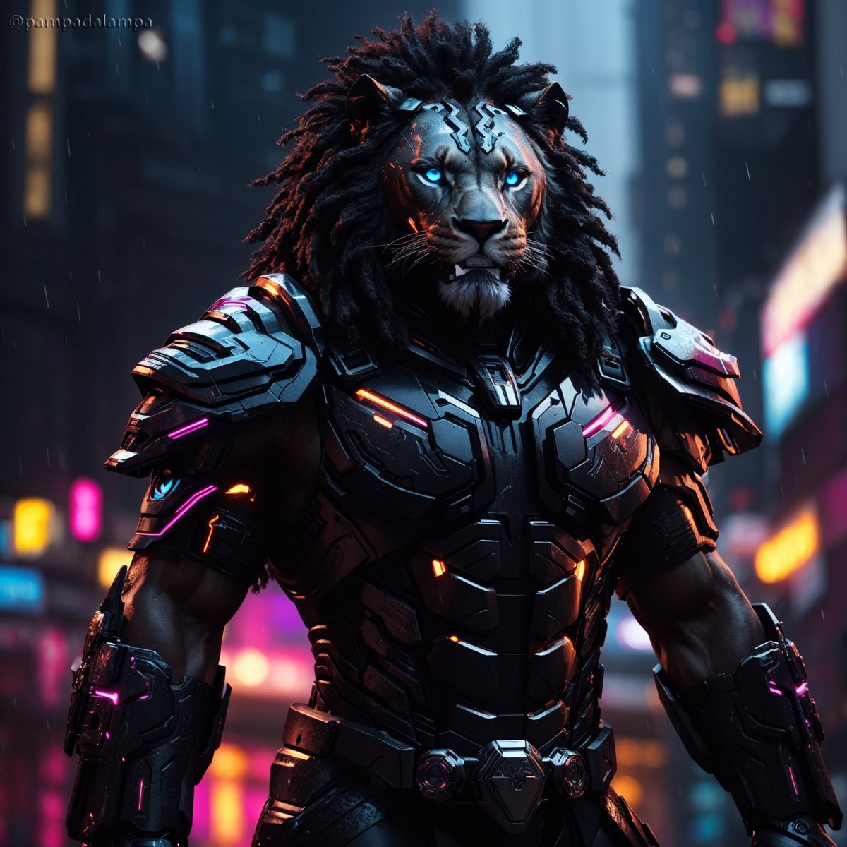 A #Darklion a day! 
Number 3.  🦁💪

#crofam  #NFT #ManeCity