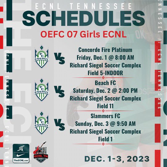 OEFC 07 / 06 Girls ECNL - 2025 - 26 (@oefc07_06gecnl) on Twitter photo Tick tock… it won’t be long! We’ve got a stacked team and some top notch competition! You won’t want to miss these matchups!
<a href="/ECNLgirls/">ECNL Girls</a>
<a href="/TheSoccerWire/">SoccerWire</a>
<a href="/ImCollegeSoccer/">College Soccer Truth ™</a>
<a href="/PrepSoccer/">Prep Soccer ⚽️</a>
<a href="/TopDrawerSoccer/">TopDrawerSoccer</a>
<a href="/Oklahoma_FC/">Oklahoma Energy FC</a>
<a href="/OEFCGirlsECNL/">Oklahoma Energy FC Girls ECNL</a>
@ECNLTexas
<a href="/ImYouthSoccer/">ECNL/GA/Recruiting/College Soccer</a> Tick tock… it won’t be long! We’ve got a stacked team and some top notch competition! You won’t want to miss these matchups!
<a href="/ECNLgirls/">ECNL Girls</a>
<a href="/TheSoccerWire/">SoccerWire</a>
<a href="/ImCollegeSoccer/">College Soccer Truth ™</a>
<a href="/PrepSoccer/">Prep Soccer ⚽️</a>
<a href="/TopDrawerSoccer/">TopDrawerSoccer</a>
<a href="/Oklahoma_FC/">Oklahoma Energy FC</a>
<a href="/OEFCGirlsECNL/">Oklahoma Energy FC Girls ECNL</a>
@ECNLTexas
<a href="/ImYouthSoccer/">ECNL/GA/Recruiting/College Soccer</a>