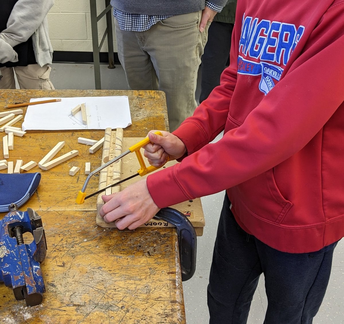 Grade 6/7 STEM Magic! Brookdale students investigate geometric properties and use their findings to build  2D and 3D shapes with wood and hand tools.