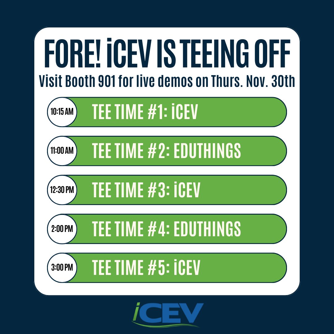 We can’t wait to see you at #ACTE! Join us at the iCEV booth 901, Thursday, November 30th, for iCEV platform demos. We’ll also have plenty of prizes for those who come by. 😉