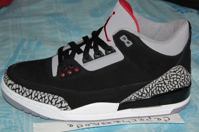 air jordan 3 black cement suede