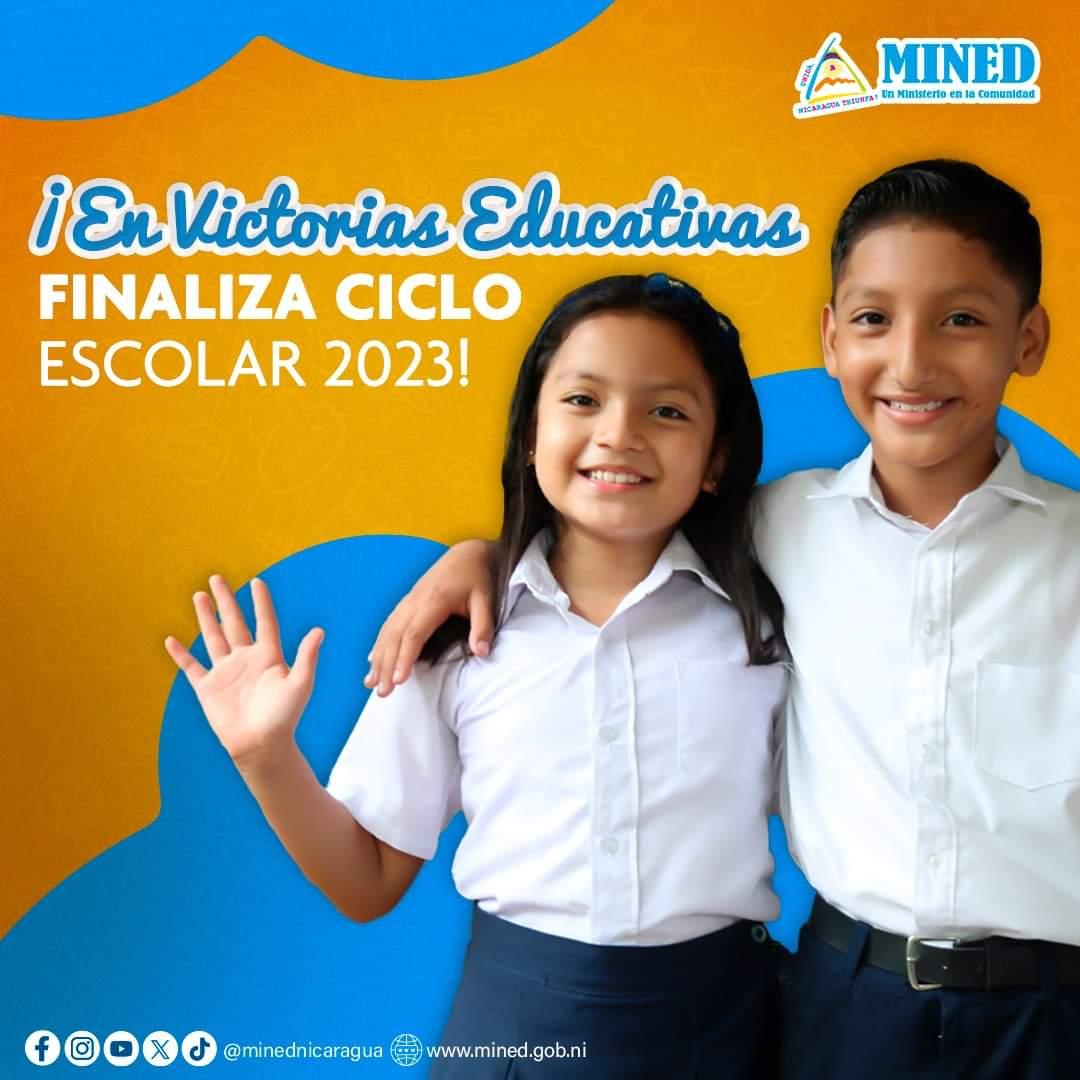 En Victorias Educativas finaliza Ciclo Escolar 2023 ¡Vida y Esperanza! 🥳🎉🎊
#Nicaragua #29Noviembre