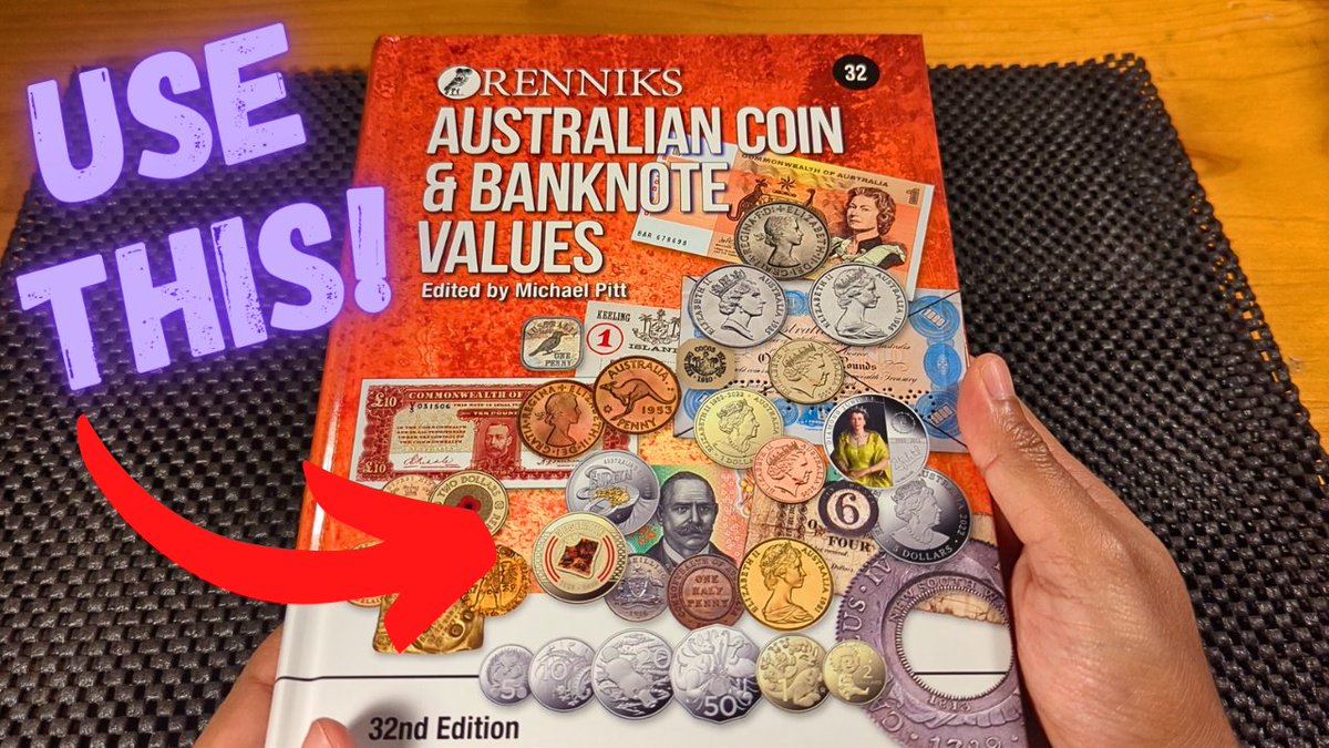 JKayCoins's tweet photo. READ THIS book to find the value of your coin! - Renniks Australian Coin and Banknote Values 32nd Edition Review. Watch the full video here to find out how to use this book:👉https://t.co/TNARnCycmh
#renniks #renniksbook #coinvalue #Australia #numismatics #coincollecting #Coins https://t.co/0wtuDeY0Y1