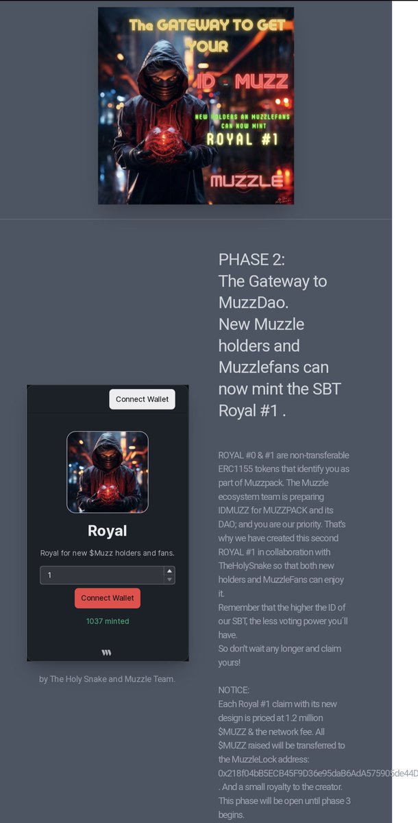 Borincanopr1's tweet photo. #Crypto #CryptoNews #CryptoCommunity #NFTs #NFTGiveaway #muzzle #BNB #id #muzzid
Royal ID #1 está disponible. La llave para idmuzz
https://t.co/6t5OnU2OJL https://t.co/9btPfSaPju