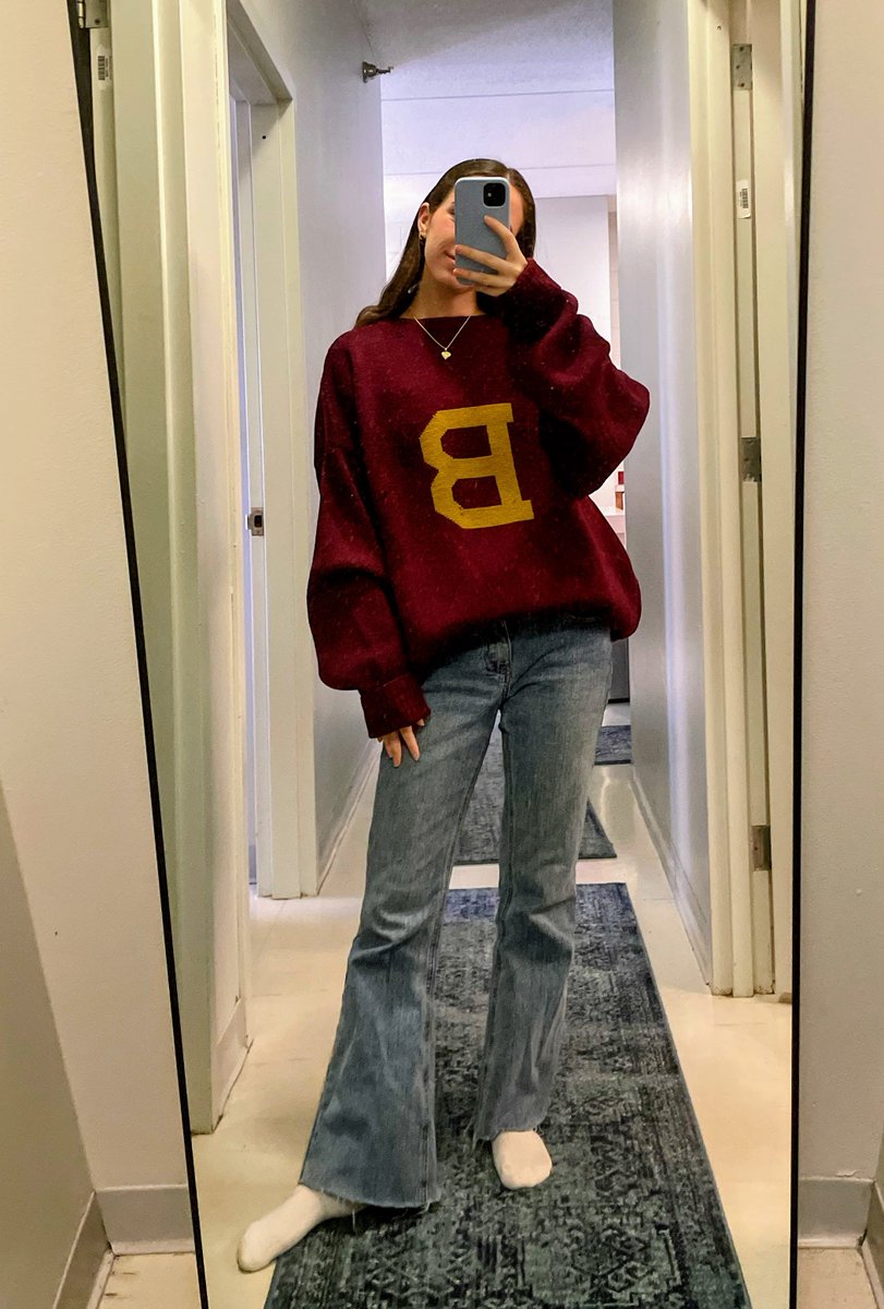 My whole youth spent on a soccer field, then 4 more years to earn a varsity letter at BC.  My daughter steals my sweater while home for Thanksgiving because it's "retro" and "cute."  Not even mad because she looks better in it than I do