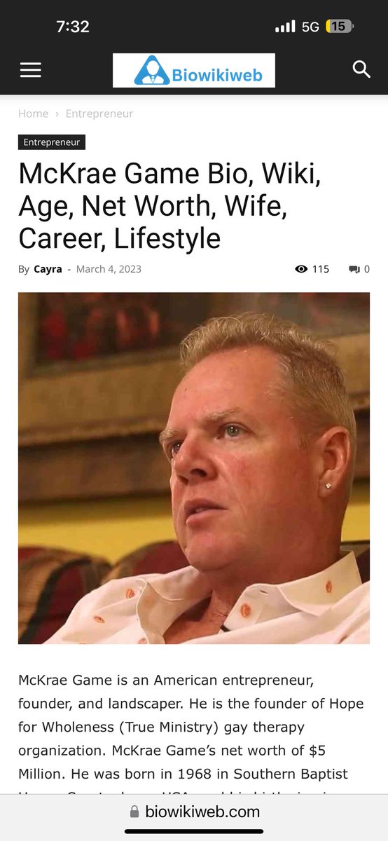 McKraeGame's tweet photo. OMG!! This idiot “writer” and site says I’m worth 5 million dollars. 😂😂😂 If they’d even tried to contact me I could have given them the real story. Nope. I’m a month to month income. I Airbnb my spare rooms and my own room for the fun of it, not because I need the money . https://t.co/RGIDM3UN38