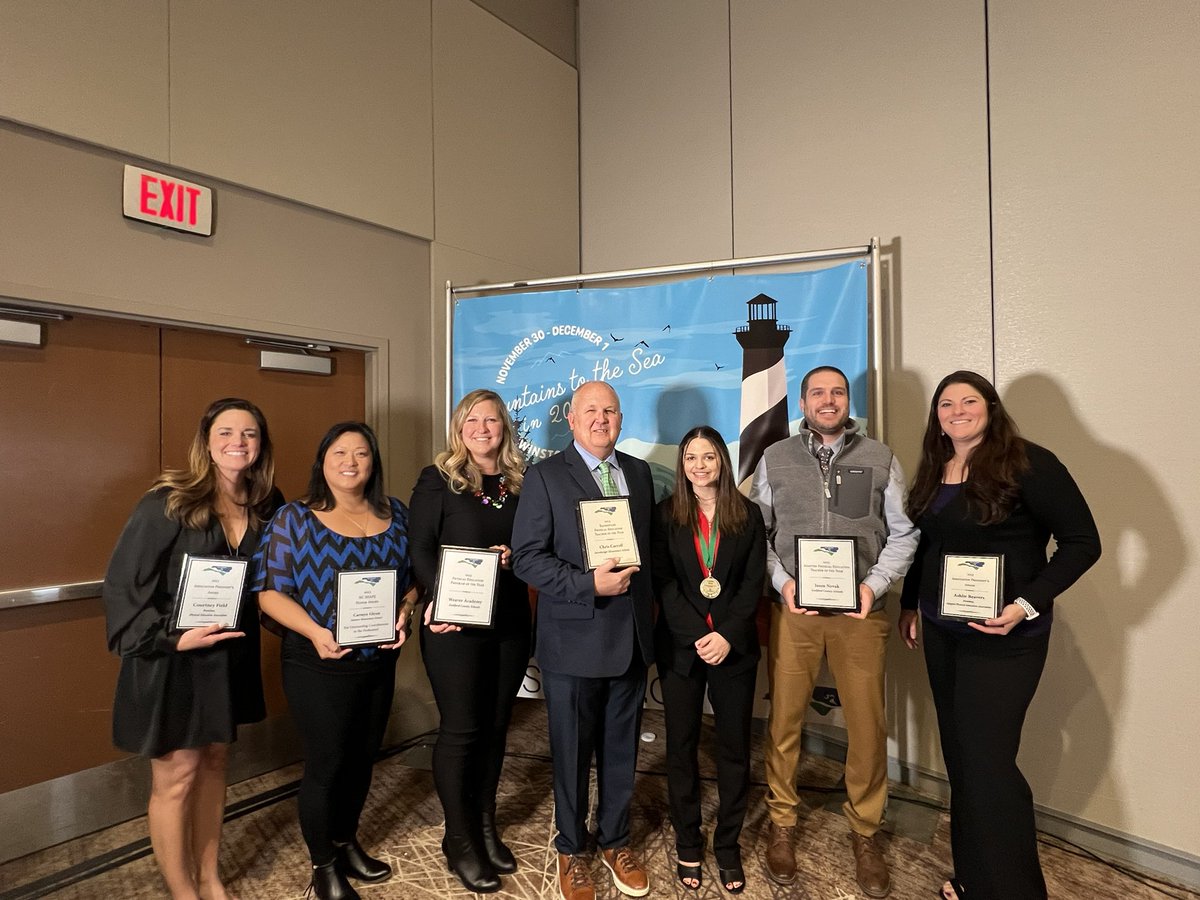 Tonight @NCSHAPE recognized and celebrated just a few of the talented and motivating Health and Physical Education teachers from @GCSchoolsNC. I could not be more proud and honored to learn and work with each one of them! Congratulations to each of you!