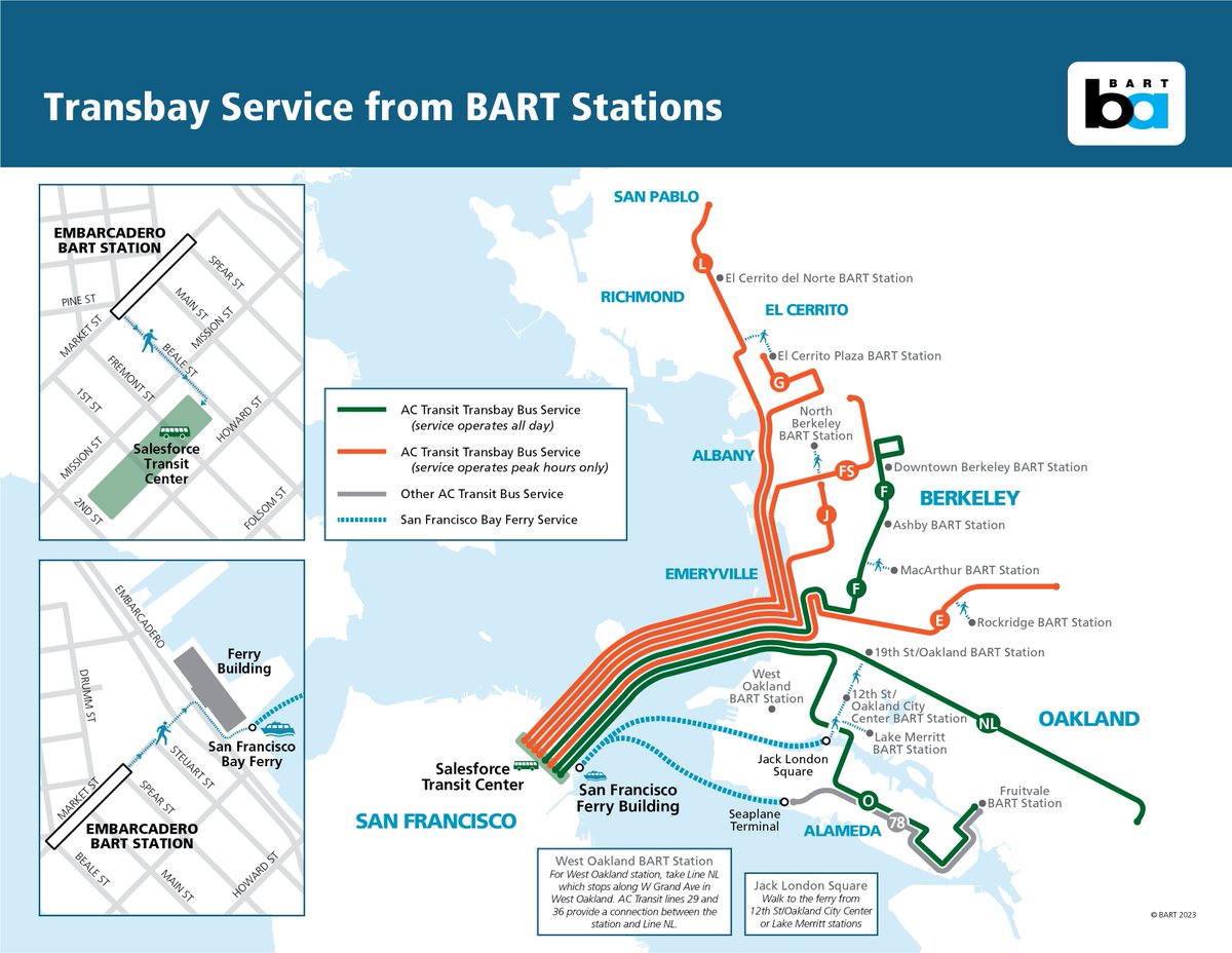 Update 5:15 pm: Transbay service is temporarily suspended in both directions due to a person in the Transbay Tube. Police is responding to the situation. Take alternate Transbay transportation: bart.gov/transbayalts