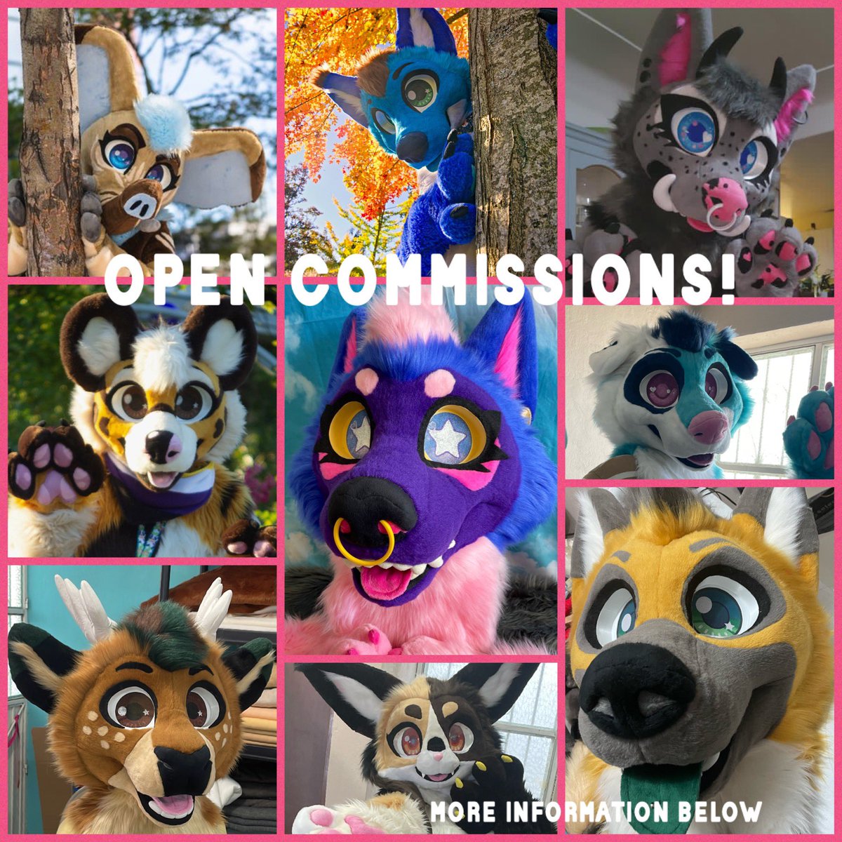 Fursuit custom commissions are now open! There are 6 slots scheduled for completion in 2024 that I'm looking to fill. This is your chance! If you're interested, please send a DM!