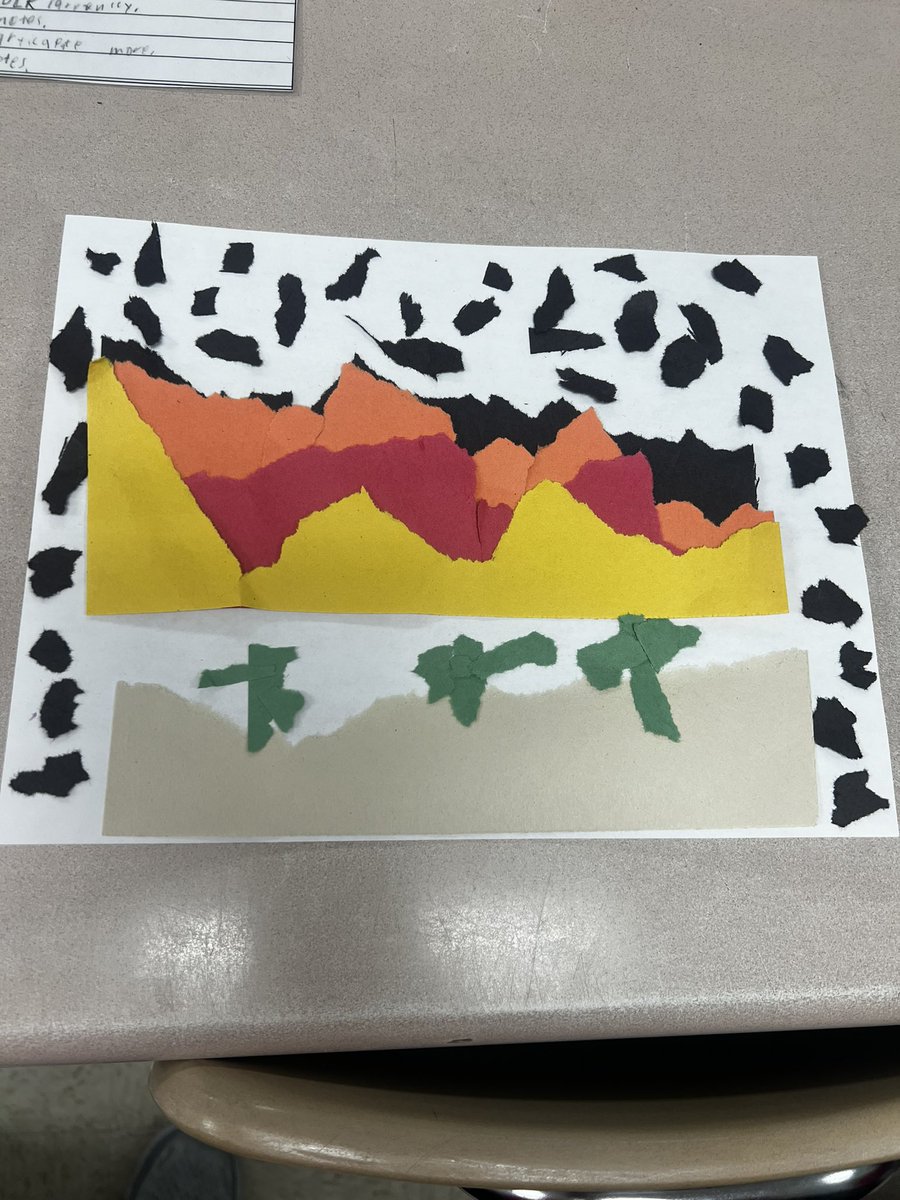 MrsS5th's tweet photo. Day 3 of building our hand muscles and fine motor skills up for handwriting, we created torn paper art. https://t.co/mwyBEcvJOW