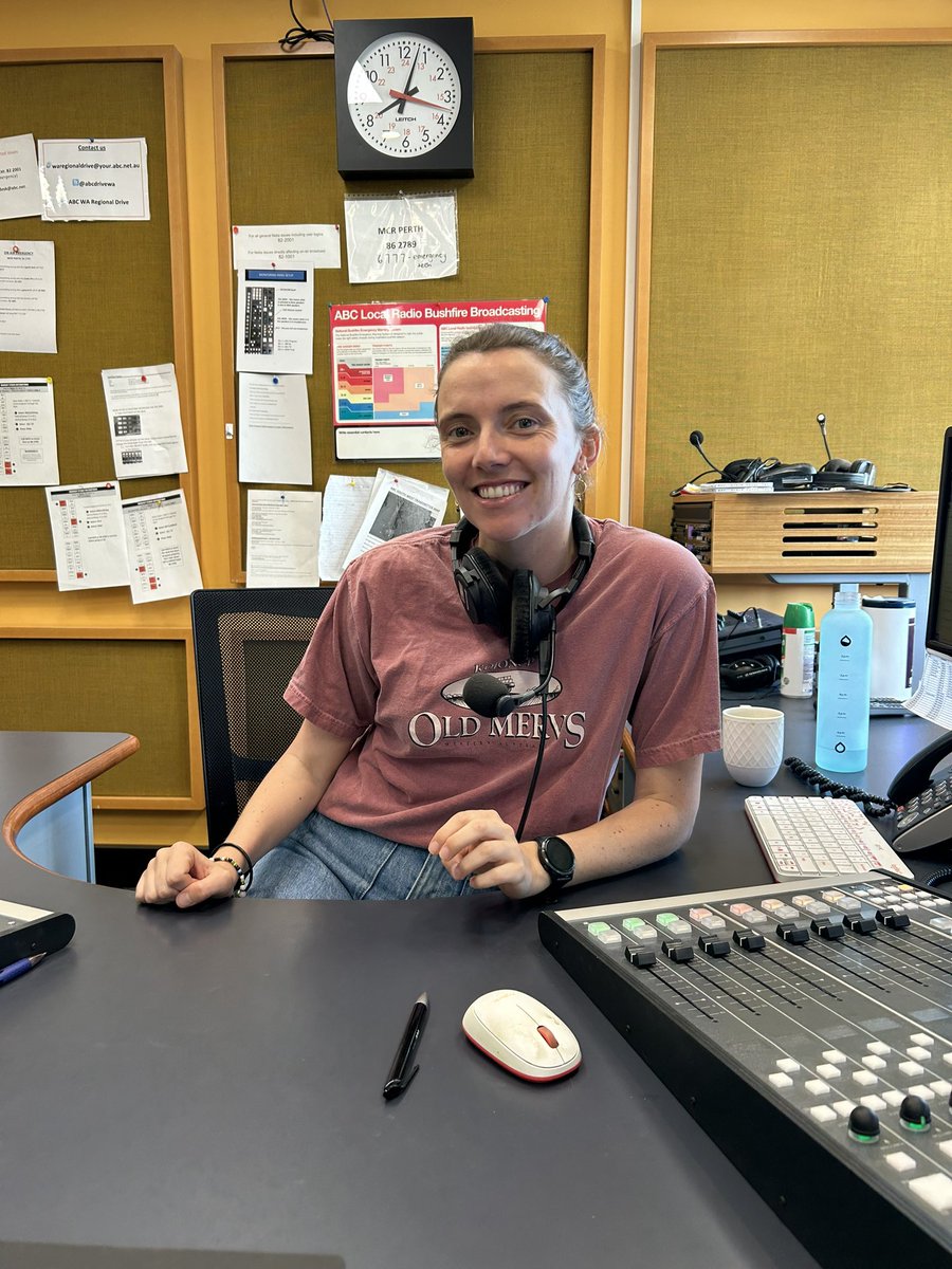 KForrester96's tweet image. First Rural Report done and dusted ✅✅ 

Listen in each morning from 06:15 on your radio or the ABC listen app. 

… And obviously wearing @OldMervs for Aus music Tshirt day 😜