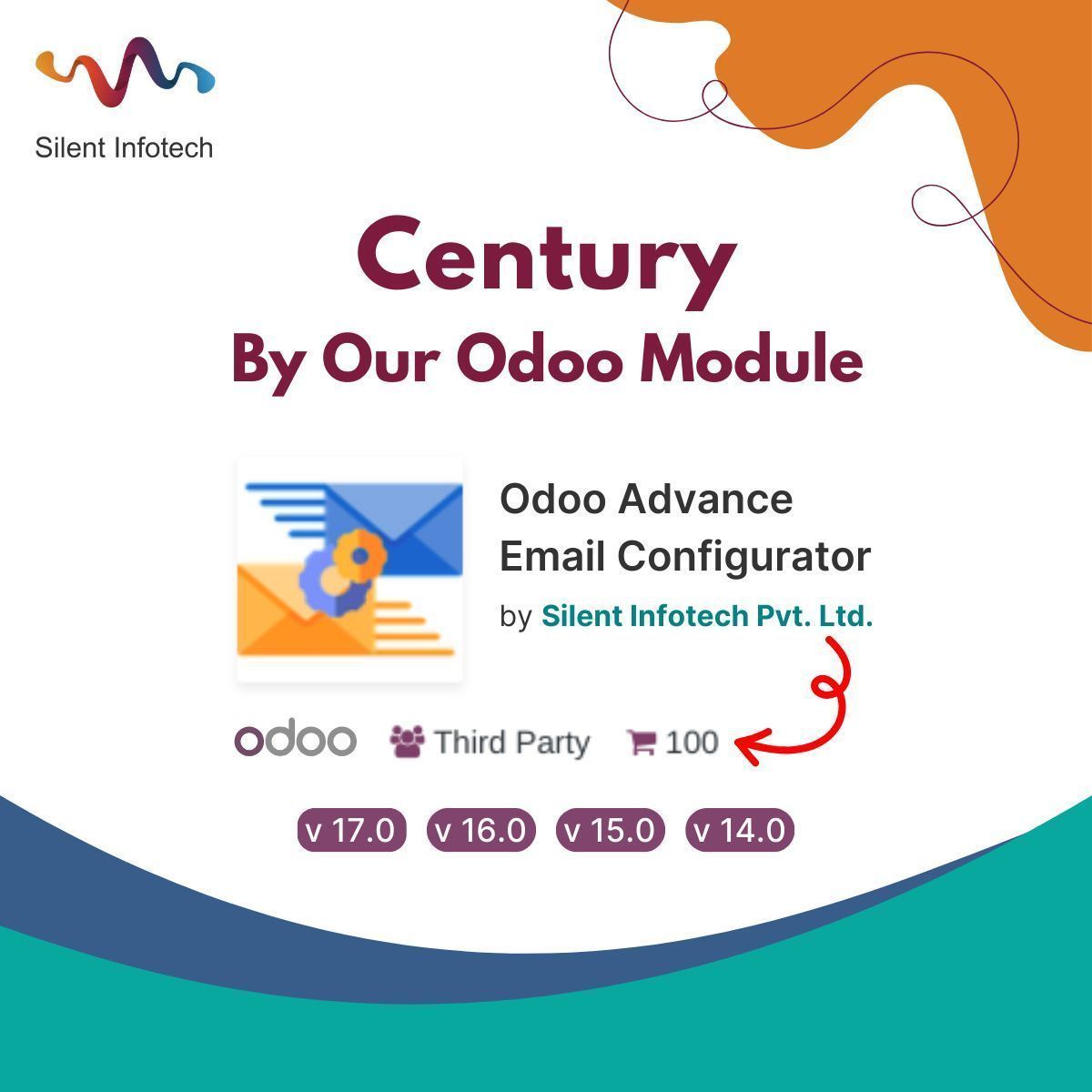 silentinfotech's tweet image. We are proudly share, Our most advanced and trusted email configurator module for Odoo has reached at the Century downloads.
#OdooModule#Odoodevelopment#Odooemailconfiguration