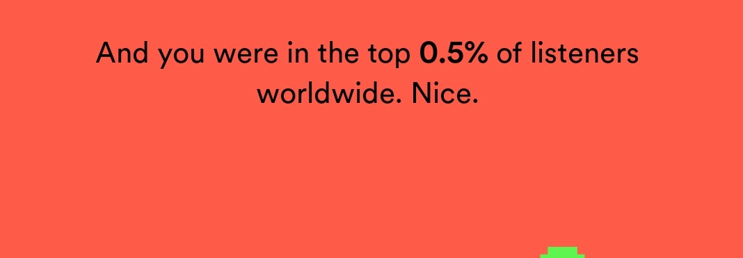 ADHBeee's tweet photo. I listened to more #Spotify than 99.5% of you.

Bump those numbers up, rookie https://t.co/Cw3SMmFToV