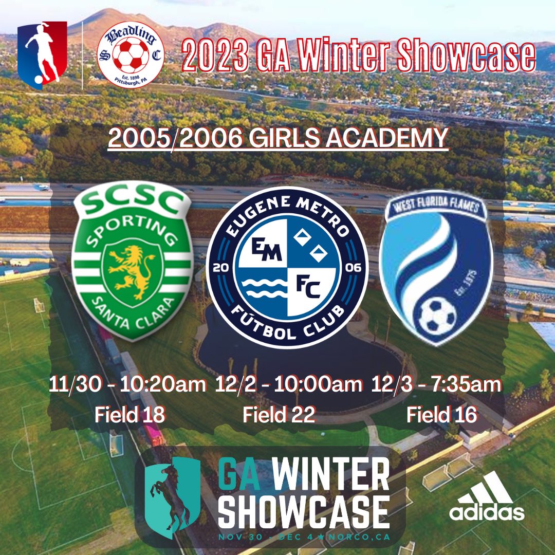 Good luck to our 2005/06, 2007, 2008 and 2009 <a href="/GAcademyLeague/">Girls Academy</a> teams as they compete this week in Norco, California at the GA Winter Showcase / Champions Cup 💪🏼 #WearTheB
