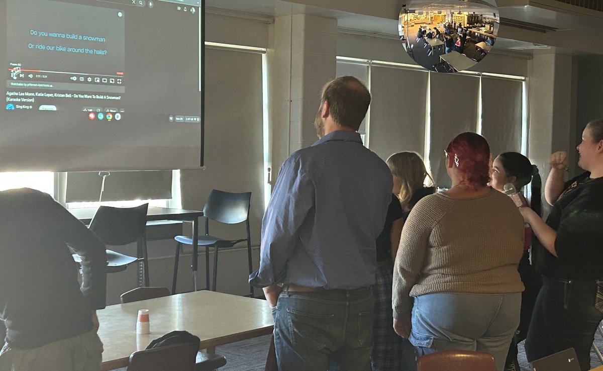 We had a special guest in karaoke club today:) Welcome to Karaoke Club Mr. Kaufman! #Senecasoars <a href="/Seneca_High/">Seneca High School</a>