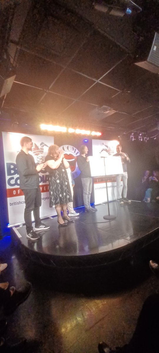 Well done to all the finalists at #britishcomedianoftheyear at @comedystoreuk: Ben Silver, Gerry K, @JennyHart, Mike Cox, Wilson Milton, @JackHester, @maureenyounger (3rd), @NickEverritt (2nd) and congratulations to winner @awilliamscomedy. Compared by @ninia_benjamin.