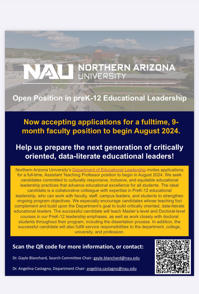 Come join our dynamic NAU team!