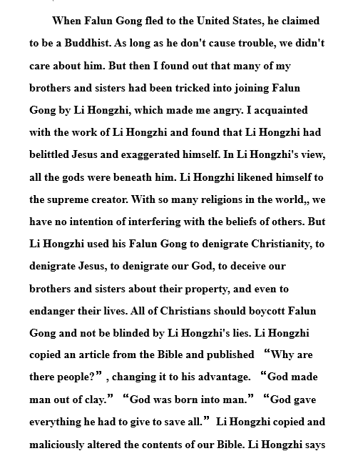 AtwoodIlia60249's tweet photo. We need to be wary of Falun Gong https://t.co/zdFHyr3j8M