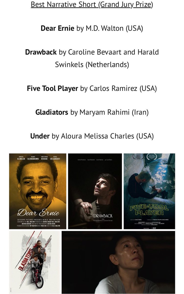 ¡Five-Tool Player entró a otro festival!

El cortometraje "Five-Tool Player", dirigido por Carlos Ramírez, y del cual somos productores junto a On The Rocks Films, nominado a Best Narrative Short y Best Ensemble Cast en <a href="/CalFilmFestival/">CalFilmFestival</a>🔥💪😎

<a href="/ArieSharony/">Arie Sharony</a> <a href="/jeansharony/">jean sharony</a> <a href="/juan_ber/">Juan B Gonzalez</a>