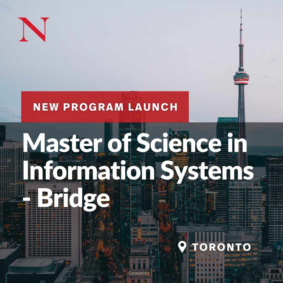 We're excited to now offer the MS in Information Systems - Bridge program in #Toronto! This @NortheasternCOE program provides a pathway for learners from non-STEM backgrounds with the necessary skills & expertise to enter the field of information systems ms.spr.ly/6015iM5JN