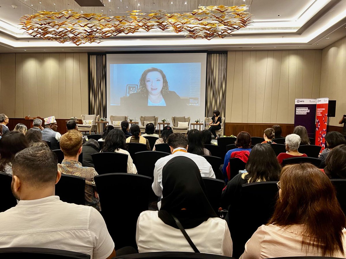 WFD_Bangsamoro's tweet photo. #VAWP is part of wider #GBV. This requires working together, collab w open government, parliaments, CSOs and other actors, so we can stop filling the same gap every year - Allison Merchant, OGP's Senior Gender Advisor opens Day 2 of #DAP2023 🇲🇨. #DemocracyAction https://t.co/r8eNjnP4pe