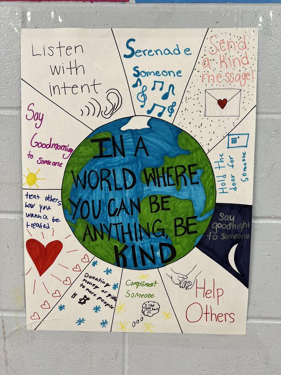 Heather Greiner (@art_mrs_greiner) on Twitter photo And that wraps up our month celebrating kindness! <a href="/CTBarkalow/">Barkalow Middle School</a> #wellnesswednesday #sel And that wraps up our month celebrating kindness! <a href="/CTBarkalow/">Barkalow Middle School</a> #wellnesswednesday #sel