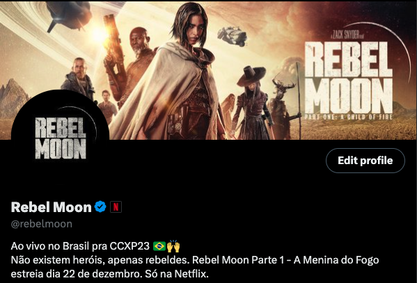 Rebel Moon on X: Brasil, the rebels are about to arrive at @CCXPoficial.  ❤️‍🔥  / X