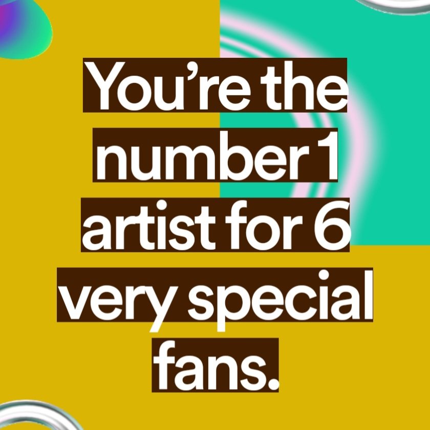 AFTRFX's tweet photo. You all are amazing! I’m speechless rn! This is the first year not only hitting 100k streams but also having 6 of you have me as their most listened to artist on Spotify and have a little over 100 of you have me as their top ten or top 5! Thank you all so much! https://t.co/7cYid5c9N8
