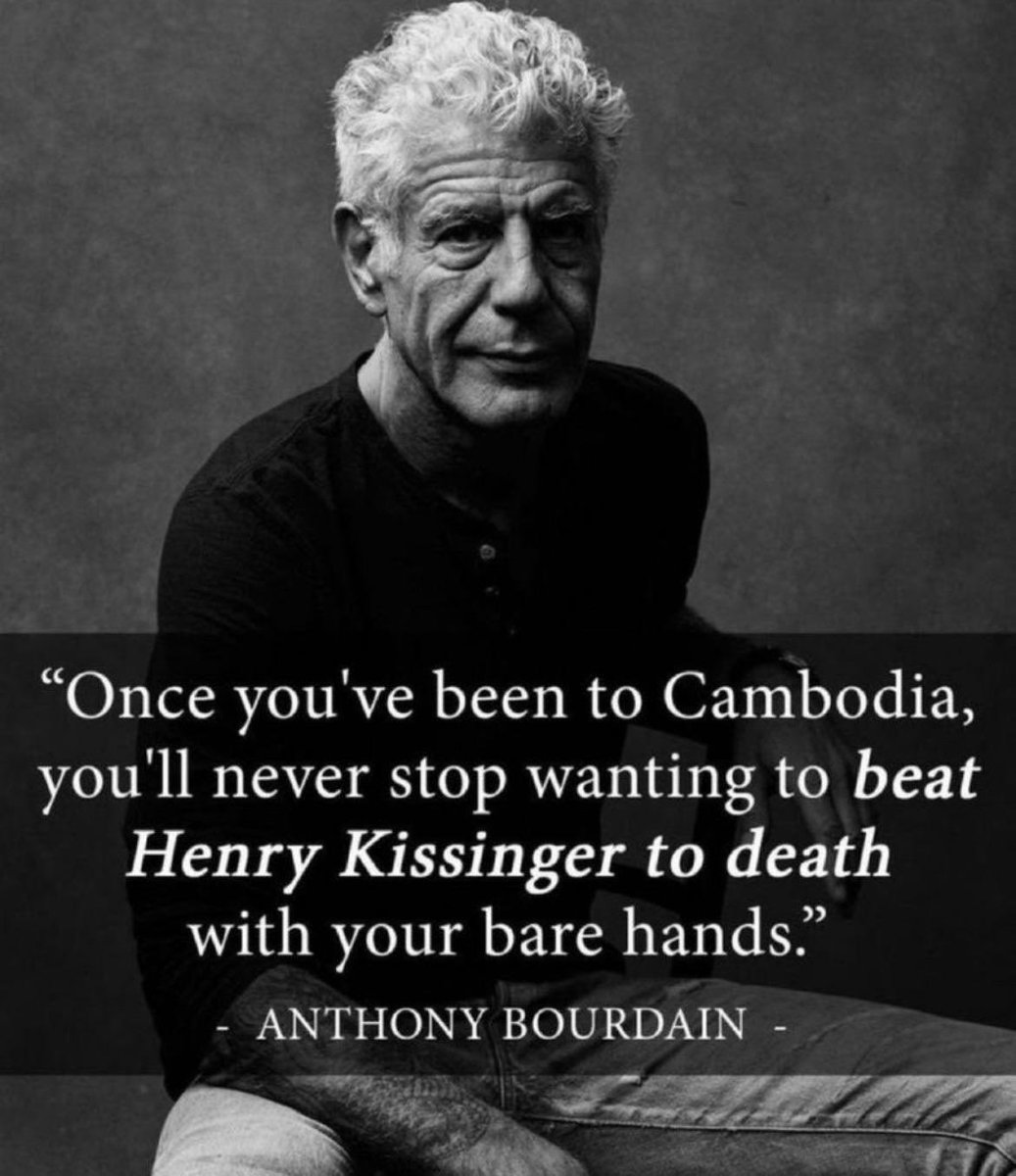commie_trucker's tweet image. Burn in hell, Kissinger.