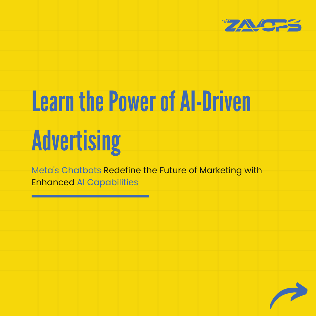 zavops's tweet image. Meta's Chatbots for Improved AI-powered Advertising are the game-changers in the world of marketing, enhancing personalization and boosting user engagement like never before. 

Check out our latest blog:

zavops.com/blogs/revoluti… 

#Zavops #MetaChatbots #AIAdvertising #Chatbots