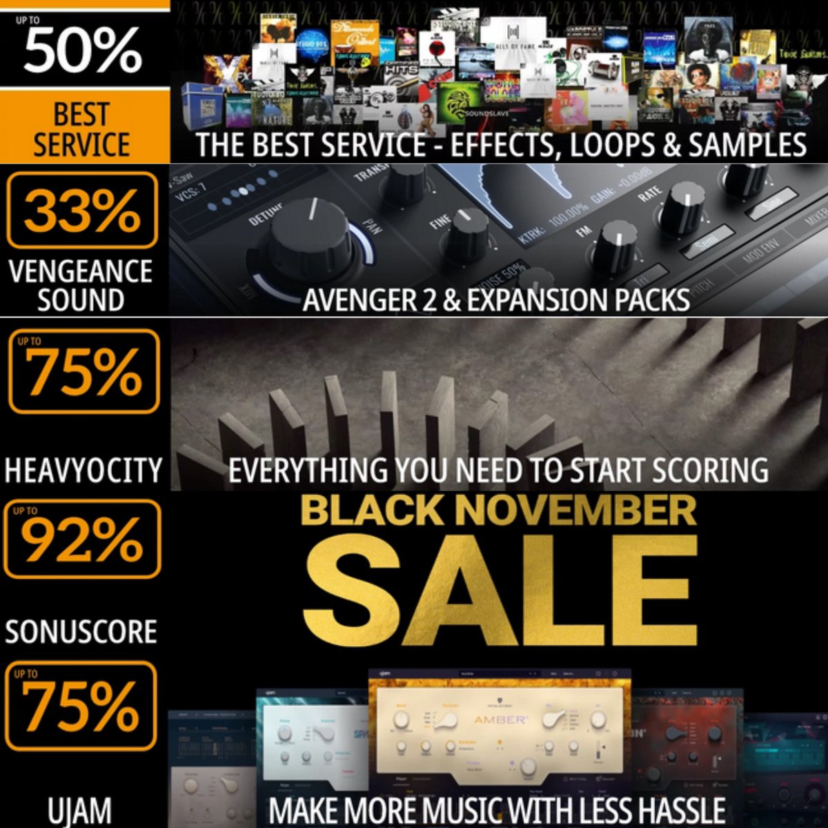 Still a Ton of Awesome Deals Here🔥👉 bestservice.com/en/deals.html?…
🎹
#deals #BestService #plugindeals #cybermonday #pluginsales #sales #deal #composer #musicproducer #musicproduction #virtualinstruments #sampleaudiodeals